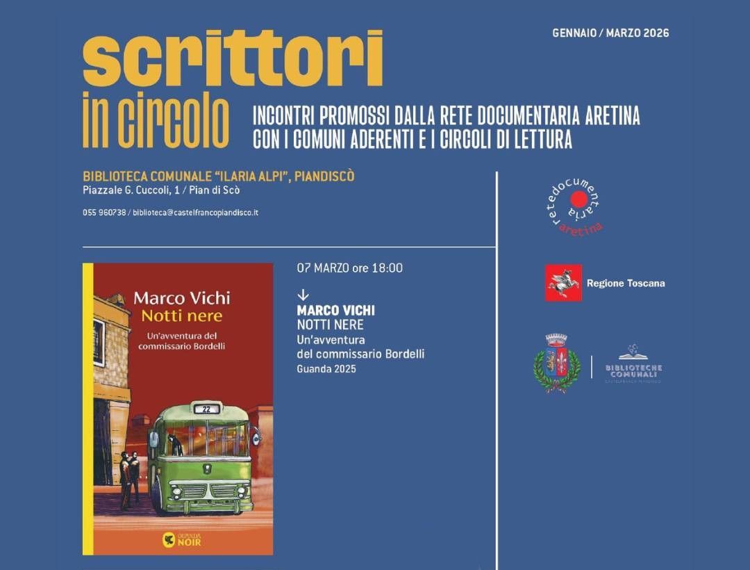 Scrittori in Circolo: Marco Vichi con il suo nuovo libro “Notti nere”